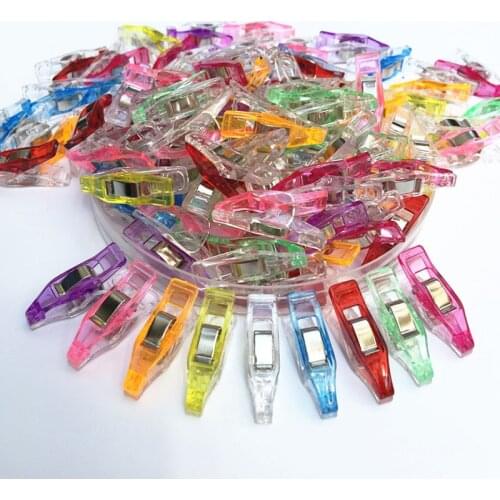 50Pcs/Pack Plastic Clip High Quality DIY Crafts Edge Clip Axe shaped Clip Multicolor Patchwork Sewing Quilt Clothing Tools