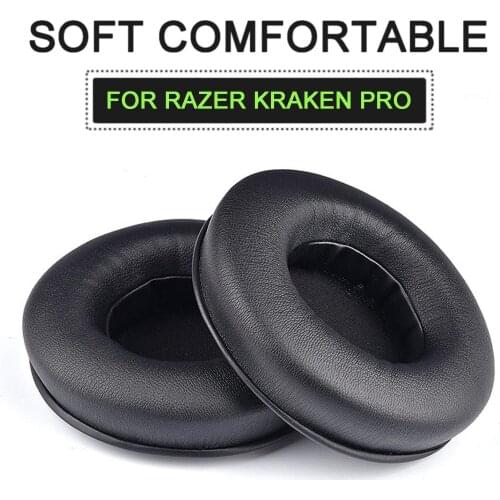 Sponge Protein Leather Material Ear Pads For Razer Kraken Pro 2015 7.1 USB Headphones Earpads Replacement Headsets