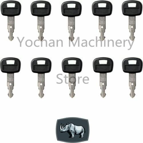 High Quality 10 Pcs Heavy Equipment 459A Key For Kubota Excavator Digger ELI80-0101 RC411-53933 RC461-53930