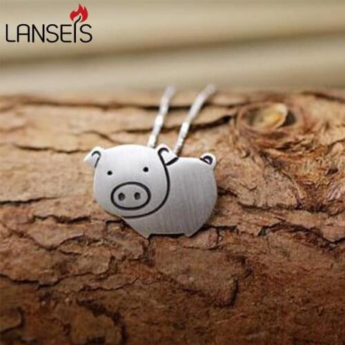 Lanseis10pcs Handmade cute Pig Pendant, women necklace Lovely Pig Pendant, Anniversary, Birthday Christmas Gift jewelry