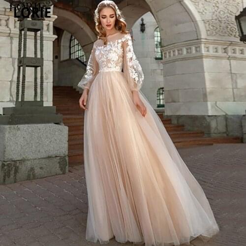 LORIE Off Shoulder Tulle Evening Dress Charming Appliuqes Abendkleider 2021 Illusion Scoop Neck Party Designs Prom Gowns