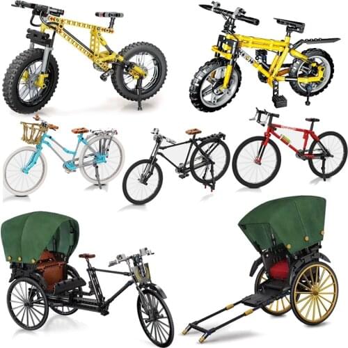 Jinrikisha Technique Bike Speed Champions Sets Building Model Blocks Bricks Moc Kits Kid Toy City Vehicle Mountain Cycling Racer
