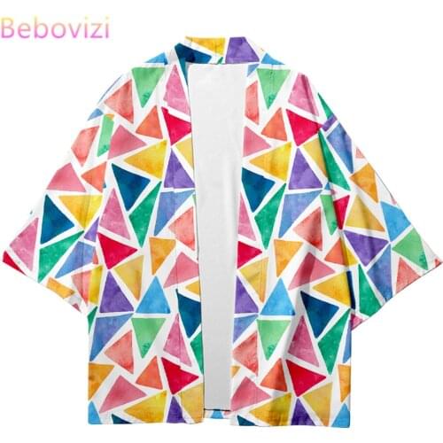 2021 New Plus Size XXS-6XL Stripe Loose Japanese Streetwear Cardigan Women Men Harajuku Haori Cosplay Kimono Top Yukata Clothes
