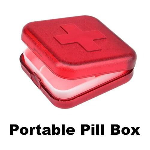 New 4 Slot Health Medicine Case Portable Organizer