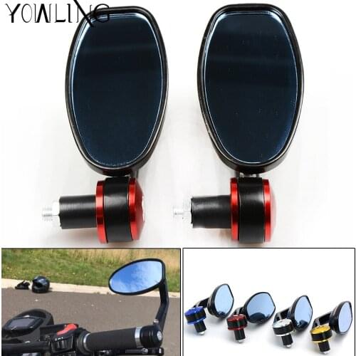 NEW Universal Motorcycle Moto Scooter Racer Rearview Side View HANDLE BAR END Mirror for touring kawasaki z800 z750