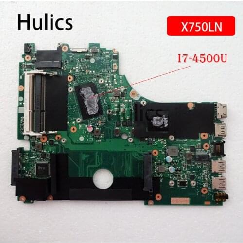 Hulics Original X750LN laptop motherboard For ASUS X750LB X750LN X750L K750L A750L mainboard motherboard I7-4500 CPU