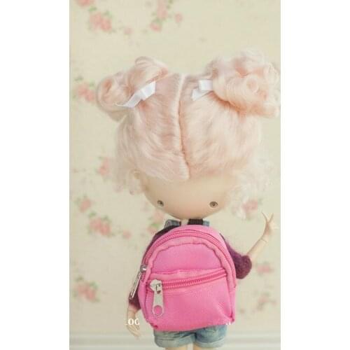 Original backpack for barbie Blyth Kurhn Licca boneca BJD 1/6 Mini handmade school bag princesa travel doll house accessories