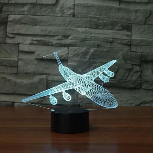 Gift Aircraft Style Novelty Acrylic Night Lamp Creative Novelty Luminaria 3d Led Night Light Christmas decorative Table lights