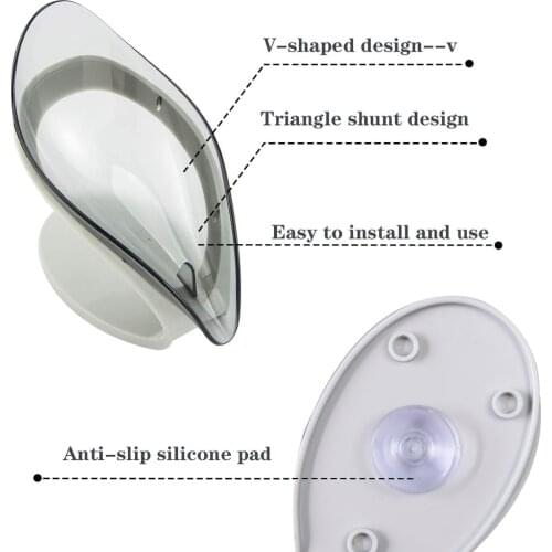 Bathroom Supplies Bathroom Gadgets Leaf-shaped Soap Box Drain Soap Box Bathroom Shower Soap Holder Dish Storage Tray