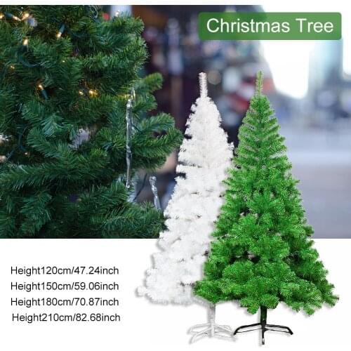 Christmas Tree 1.2/1.5/1.8/2.1M Green/White New Years supplies Green/White Dense Style Christmas tree Decoration