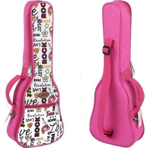 21"23 24"26 inches concert soprano tenor ukulele acoustic guitar bag case package Lanikai Luna Mahalo Lanikai Ukes gig soft pink
