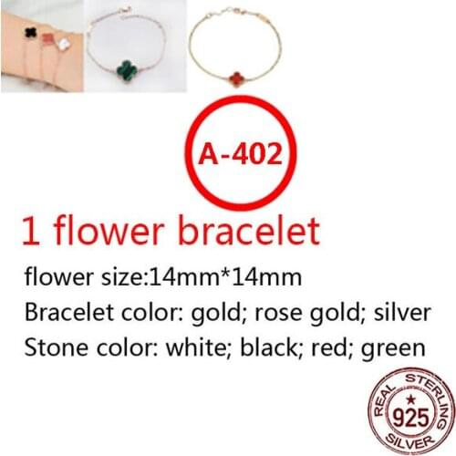 A402 14mm New 925 sterling silver bracelet high-end fashion romantic clover bracelet jewelry fashion wild jewelry hot