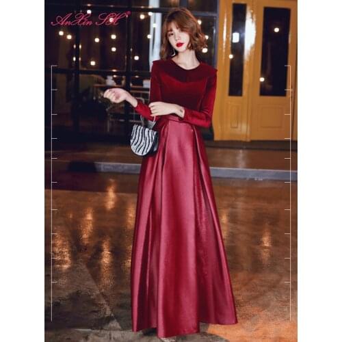 AXJFU Lace red flower evening dress rose flower ruffles Evening Dresses red evening Dress flower princess evening dress