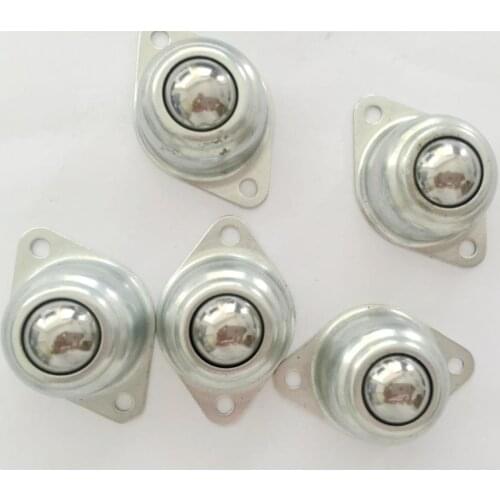 10Pcs Dia 1'' Nylon Ball Metal Transfer Bearing Unit Conveyor Roller