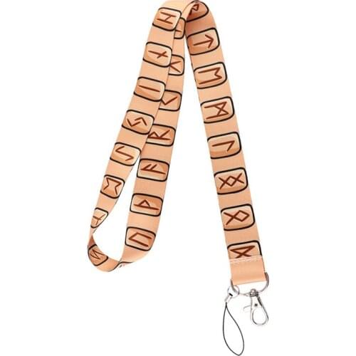 10pcs Norse Vikings Cool Symbols Runes Classical Style Lanyard For keys The 90s Phone Working Badge Holder Neck Strap With Phone