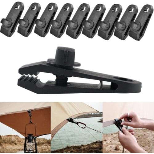 10PCS Tarp Clips Hangers Thumb Screw Camping Tent Clamps Lock Grip Heavy Duty Plastic Clips Sewing Accessories