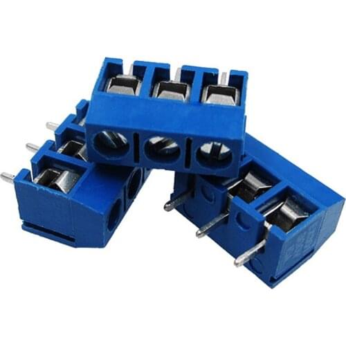 100PCS 3 Pin Screw Terminal Block Connector 5mm Pitch 5.08-301-3P 301-3P 3pin