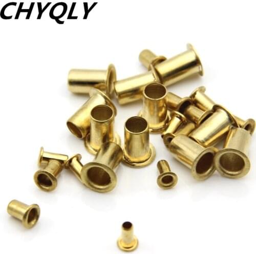 100pcs High Quality M4/5/6 Copper Hollow Rivet Nuts Double-sided circuit board PCB vias nails Tubular Rivets