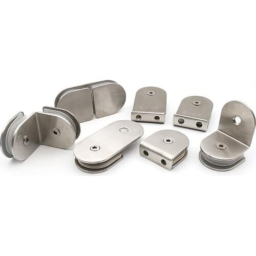 304 glass clamp 0/90/18 degree Single and Bilateral Fixed Clamps Glass Clamps for Office Balcony Bathroom Alass Partitions