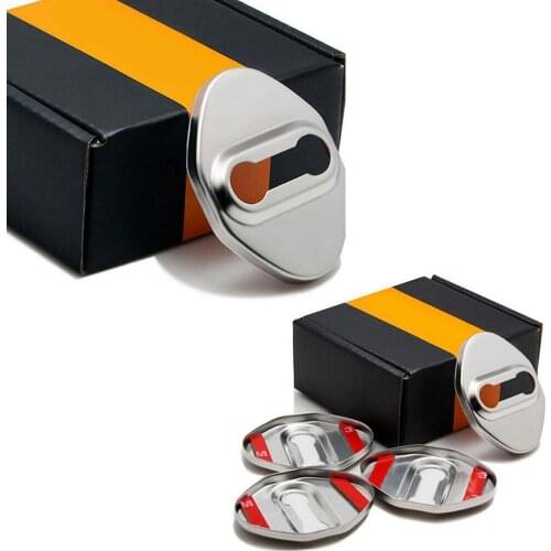 4pcs car door lock stainless steel lock locked-lid Verna antirust lock cover For Hyundai