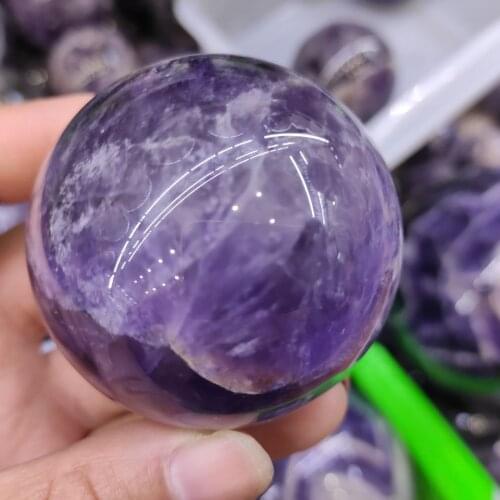5-6cm Natural Dream amethyst Sphere Ball Gemstone Healing