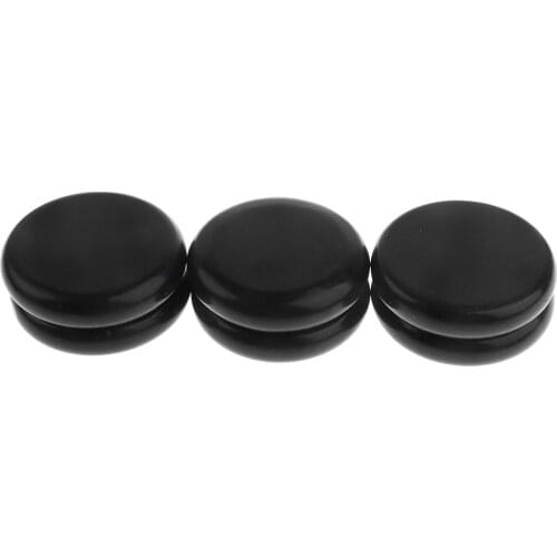 6 Pieces Massage Stone - Round Black Basalt Stone for SPA Hot & Cold Stones Heater - 8 x 8 cm