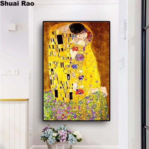 Gustav Klimt Kiss diamond embroidery Beloved love giftdiy diamond painting cross stitch 5d full square round drill 5d puzzles