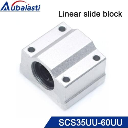 Aubalasti Linear Ball Bearing Block SCS35UU SCS40UU 50UU 60UU Linear Guide Rail Linear Bearing for CNC Router 3D Printer Parts