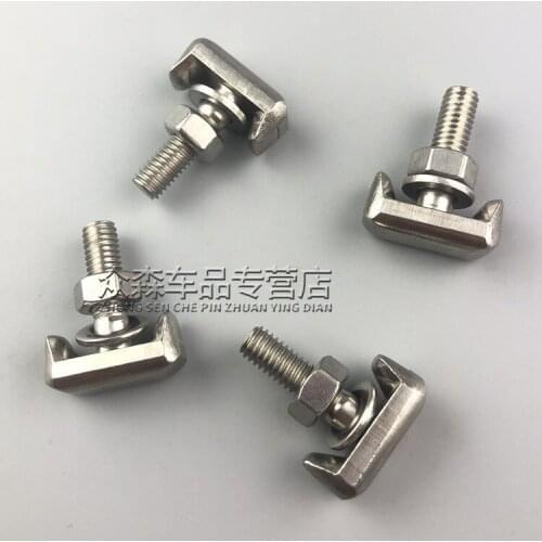 4pcs for Volkswagen Bora Golf Ford Focus BMW battery pile head joint T screw bolt chuck