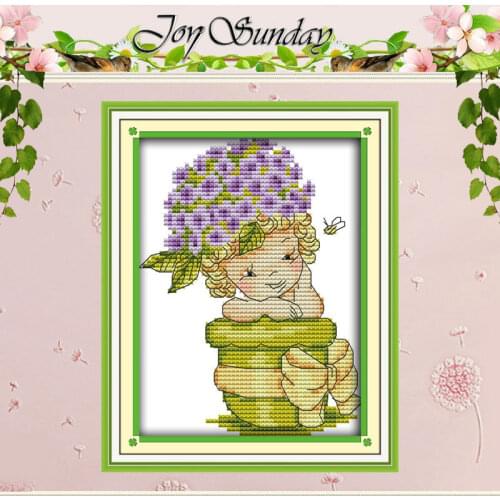 Baby vase Patterns Counted Cross Stitch 11CT 14CT Cross Stitch Set Wholesale Chinese Cross-stitch Kit Embroidery Needlework