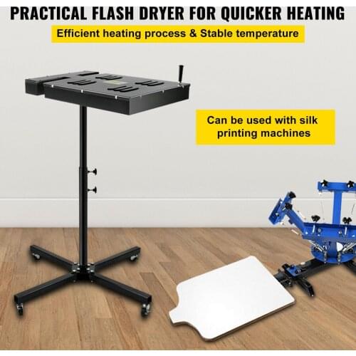 18x18 flash dryer 4 color 2 station screen printing press textile printing ink curing DE