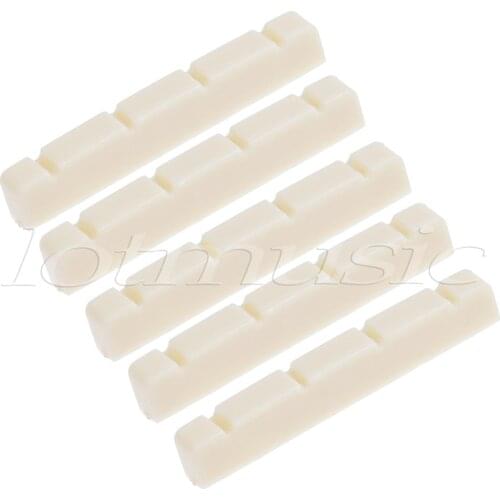 Ukulele Nut for 4 String Ukulele Guitar Parts Replacement Slotted 36mm Ivory Pack of 5