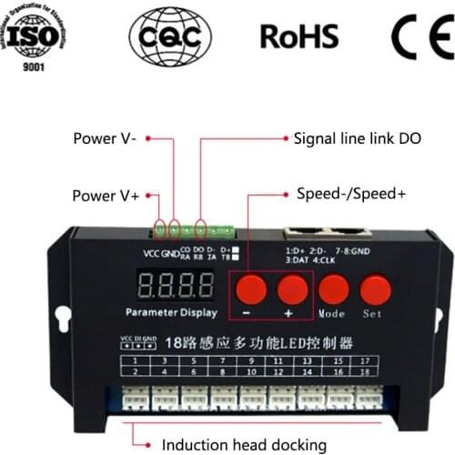LED Strip Light Control Induction Article Water Effect Stairs Humanb Body Induction For Addressable Led Strip ws2812B ws2811