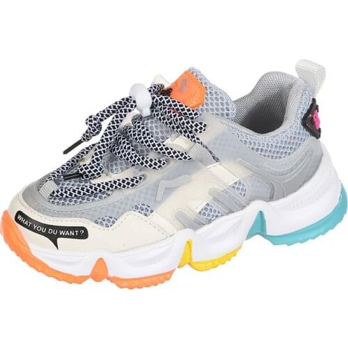 New Fashion Sneakers Kids Sport Shoes for Girls Children Boys Lightweight Runing Teenagers Breathable Comfortable Tennis Shoes