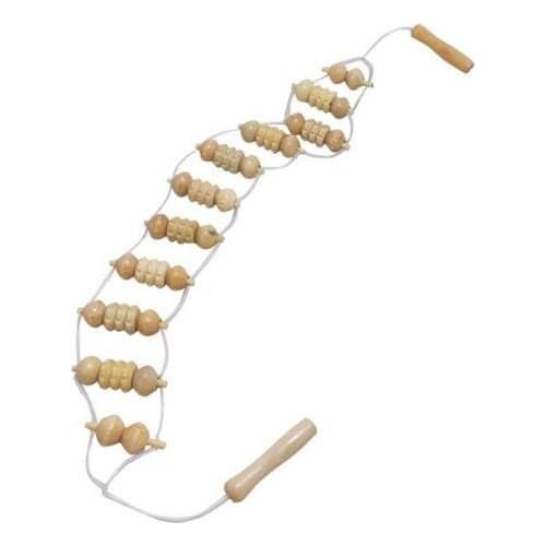 1pcs Back Massager Wooden Wheel Full Body Neck Blood Circulation Wood Beads Massage Device Personal Theraputic Health Care Tool