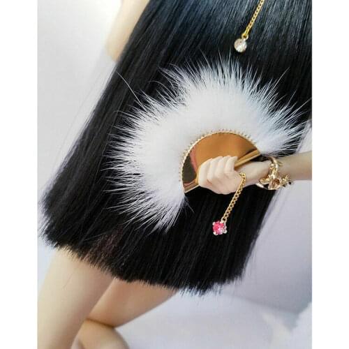 Custom 1/6th White Feather Fan Model for 12" Female Body