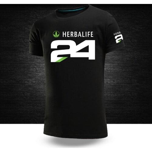 Man 2021 Herbalife 24 Logo new solid color T-shirt mens 100% cotton T-shirt summer T-shirt tops Casual round neck tops