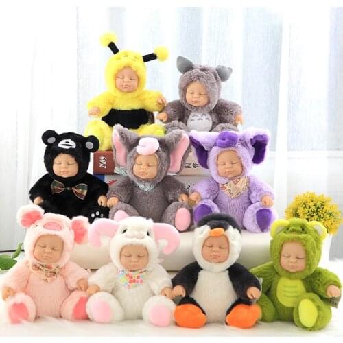 17/28cm Plush Stuffed Toy Baby Doll Newborn Toy Kids Accompany Sleep Cute Plush Animal Doll Girl Birthday Xmas Gift for Children