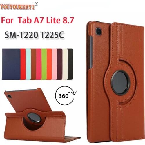 New Case For Samsung Galaxy Tab A7 Lite 8.7 2021 Tablet 360 Rotation Adjusting Stand Cover For SM-T220 T225 Coque + Pen
