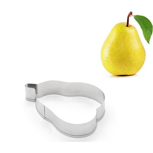 Stainless Steel Fruit Pear Cake Cutter Slicer Sugar Pastry Fondant Cake Decorating Tools Cookie Biscuit Moulds Bakeware S7185