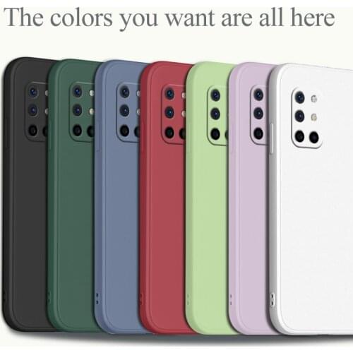 Solid Color Phone Case For Oneplus 8t 9 9pro 9r pro Liquid Silicone Cover