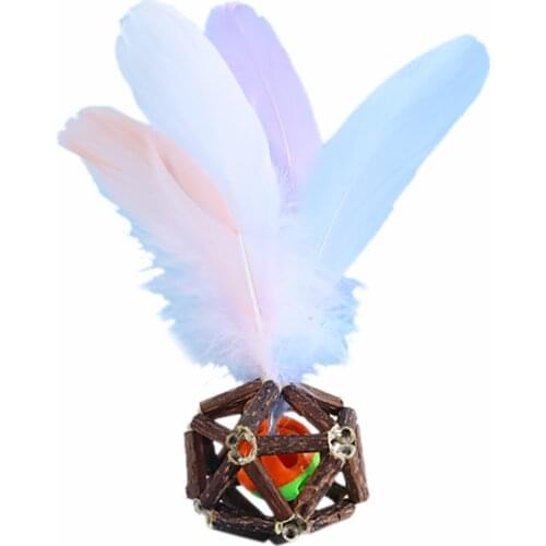 Outgeek Cat Toy Gatos Cats Wood Stick Feather Bite Proof Kitten Chewing Interactive Toys For Cats Pet Catnip Toy