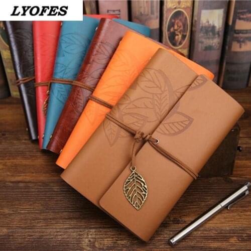 Retro Notebook Diary Notepad Literature PU Leather Note Book Stationery Gifts Traveler Journal Planners Office School Supplies
