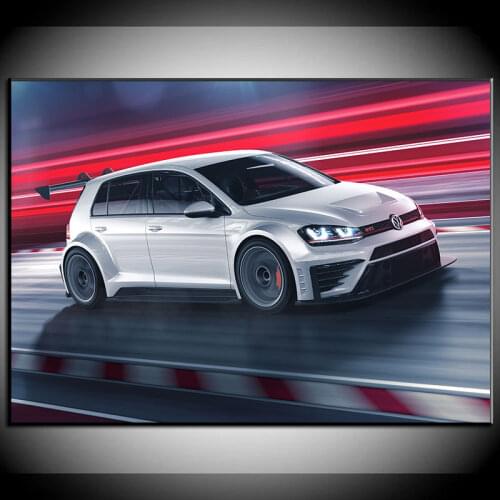 Modern Wall Art Picture Golfs GTI TCR Tuning Racing Sport Car Canvas Painting Posters and Prints for Bedroom Home Decor Unframed