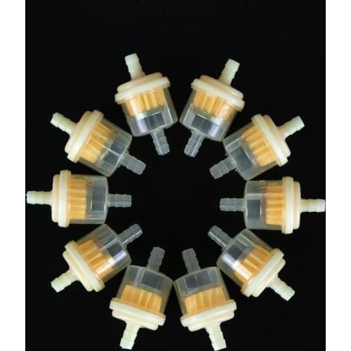 10Pcs/1 Set Universal Motorcycle Gas Fuel Gasoline Oil Filter Petrol Oil Filter Accessories for Moped Scooter Motocross