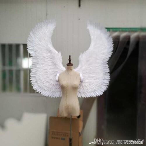 High quality beautiful white angel wings nice fairy wings creative Magazine shooting props Wedding decorations Cosplay costume