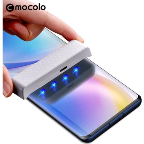 Mocolo for Oneplus 9 Pro Screen Protector 9 Pro Full Liquid Glued Curved UV Tempered Glass for OnePlus 9 Pro Screen Protector