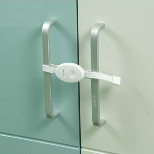 Drawer Door Cabinet Cupboard Safety Locks Baby Kids Safety Care Plastic Locks Straps Infant Baby Protection
