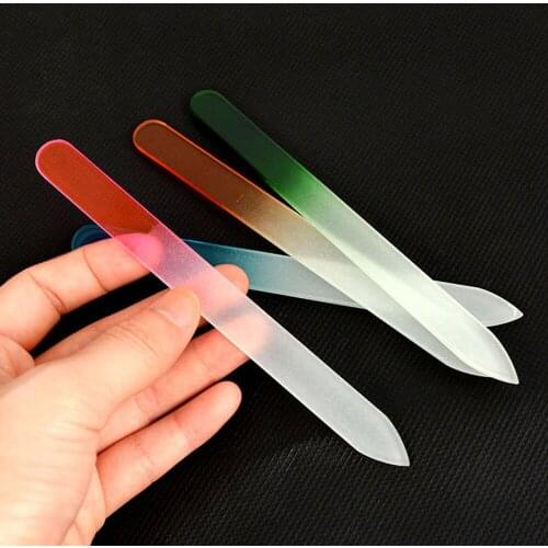 1PC Professional Crystal Glass Nail File Durable Manicure Polish Sanding Device Nail Art Double-sided Nail Pedicure Nail Lime