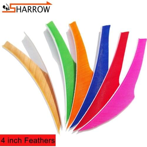 100pcs 4" Turkey Feathers Right Wing Arrow Feather Fletches For Carbon/Aluminum Arrow Shaft Shooting Hunting Arcehry Accessories